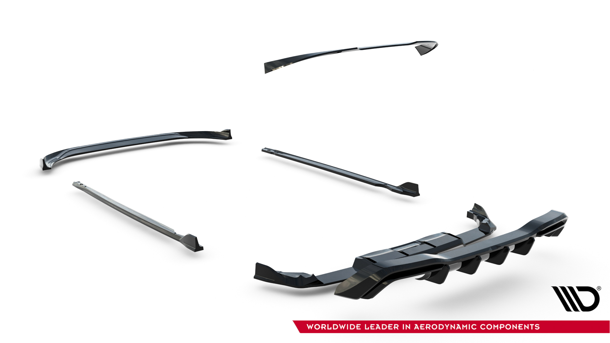 Set of Splitters V.6 Volkswagen Golf R Hatchback Mk8 Facelift - Image 30