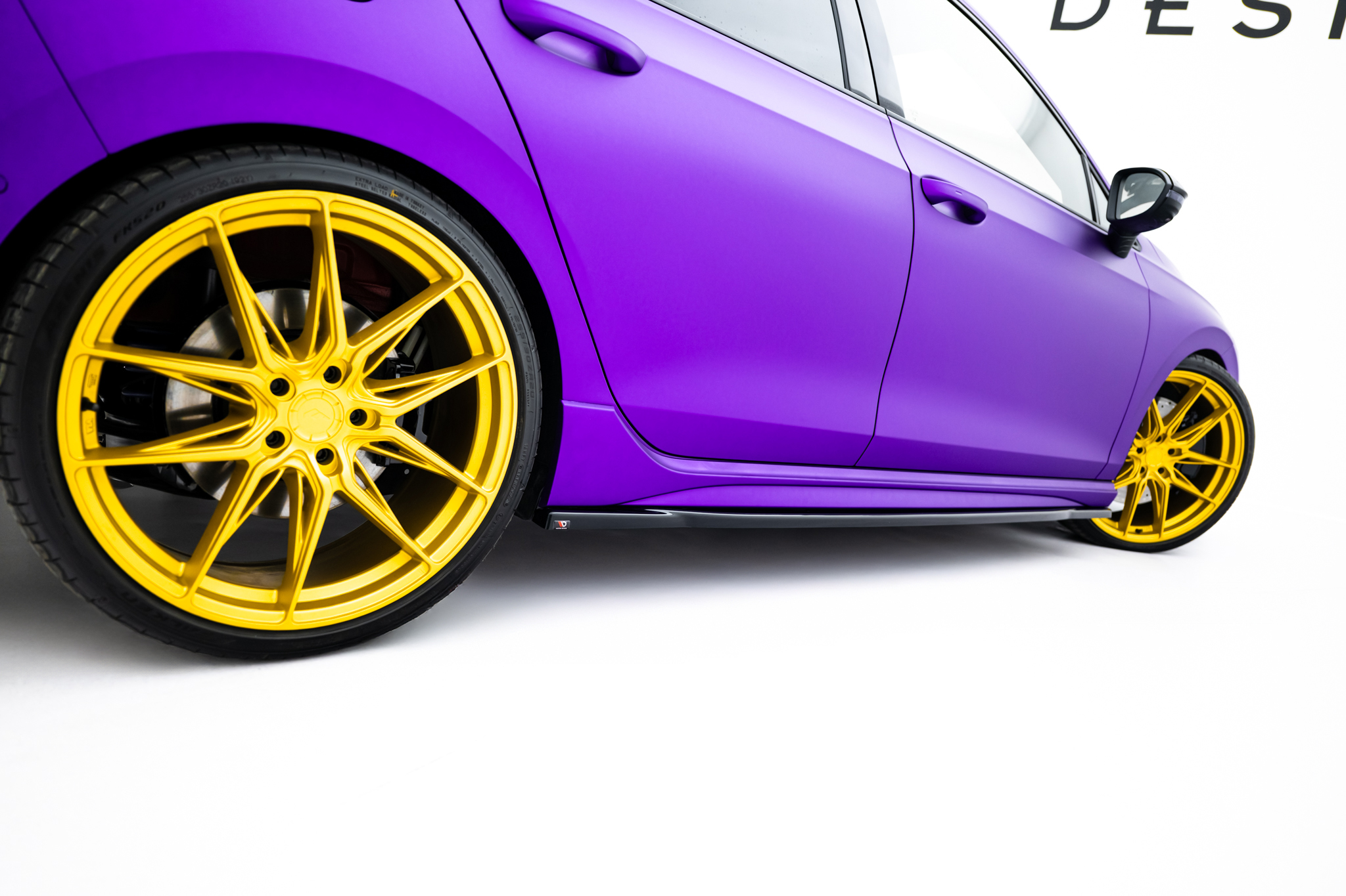 Side Skirts Diffusers V.1 Volkswagen Golf R Mk8 Facelift - Image 2