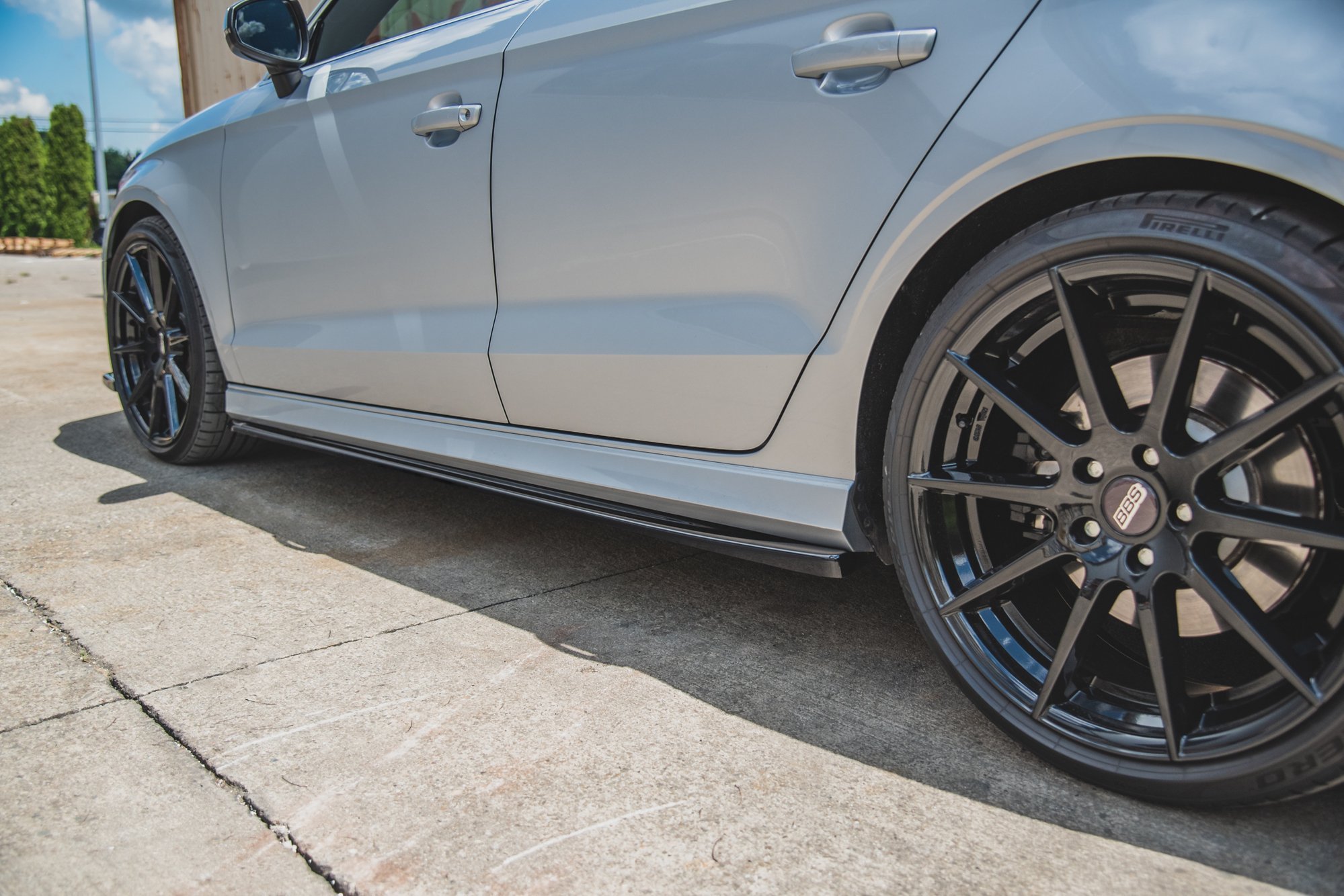 Side Skirts Diffusers V.2 Audi S3 / A3 S-Line Sedan 8V Facelift - Image 3
