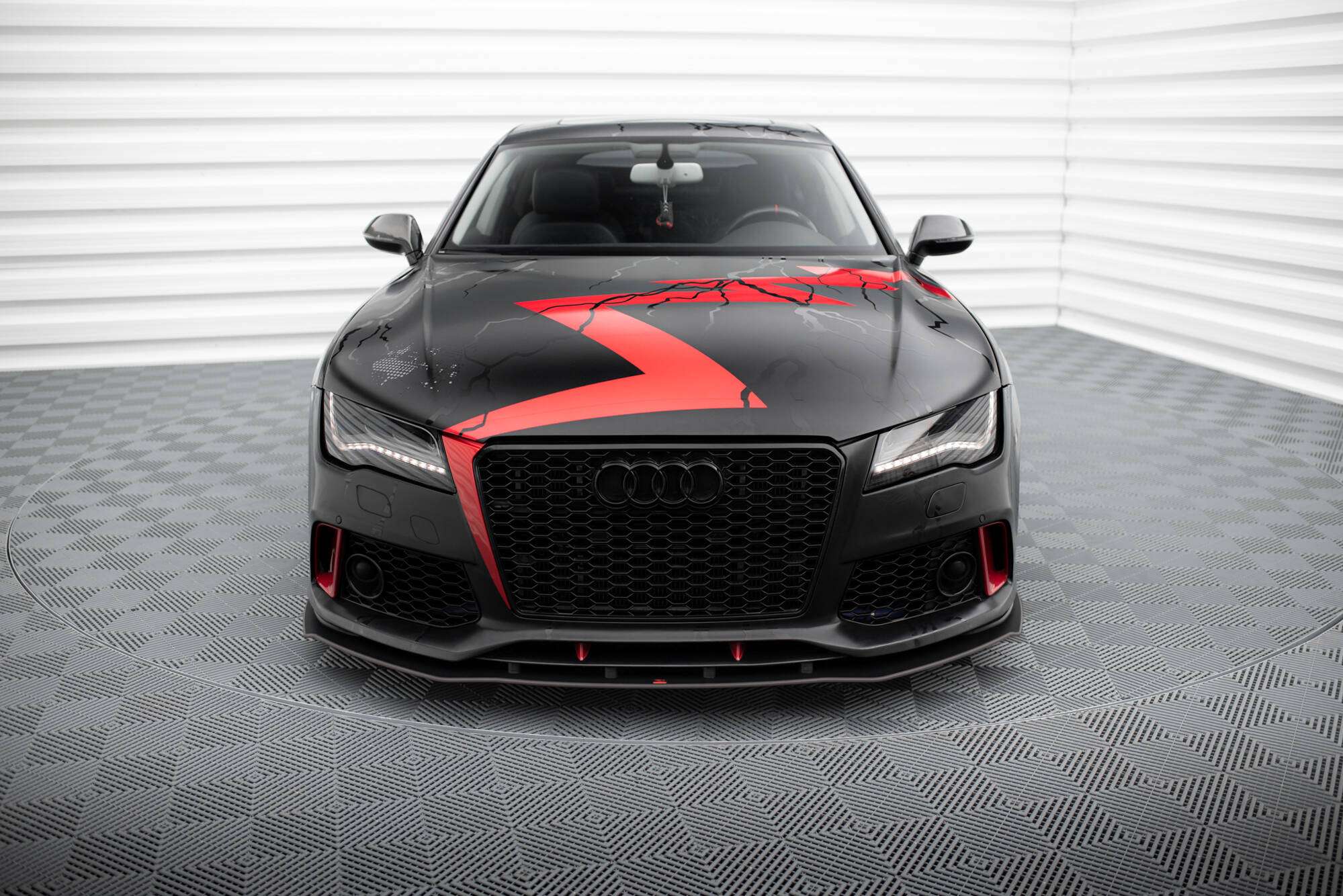 Street Pro Front Splitter Audi A7 RS7 Look C7 - Image 2