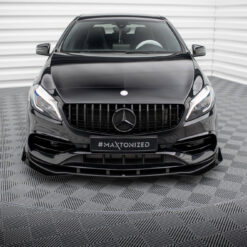 Alternative view of Street Pro Front Splitter + Flaps Mercedes-Benz A AMG-Line W176 Facelift