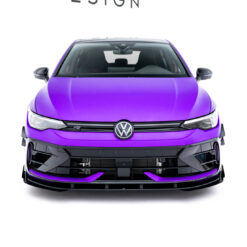 Alternative view of Street Pro Front Splitter + Flaps Volkswagen Golf R Mk8 Facelift