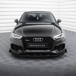 Alternative view of Street Pro Front Splitter V.1 + Flaps Audi RS3 Sedan 8V Facelift