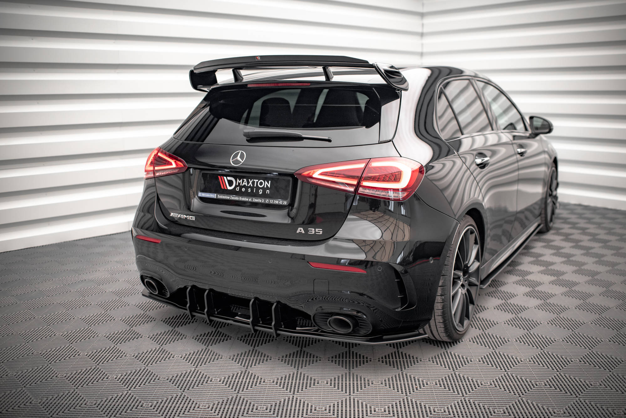 Street Pro Rear Diffuser Mercedes A35 AMG Hatchback Aero Pack W177 - Image 3