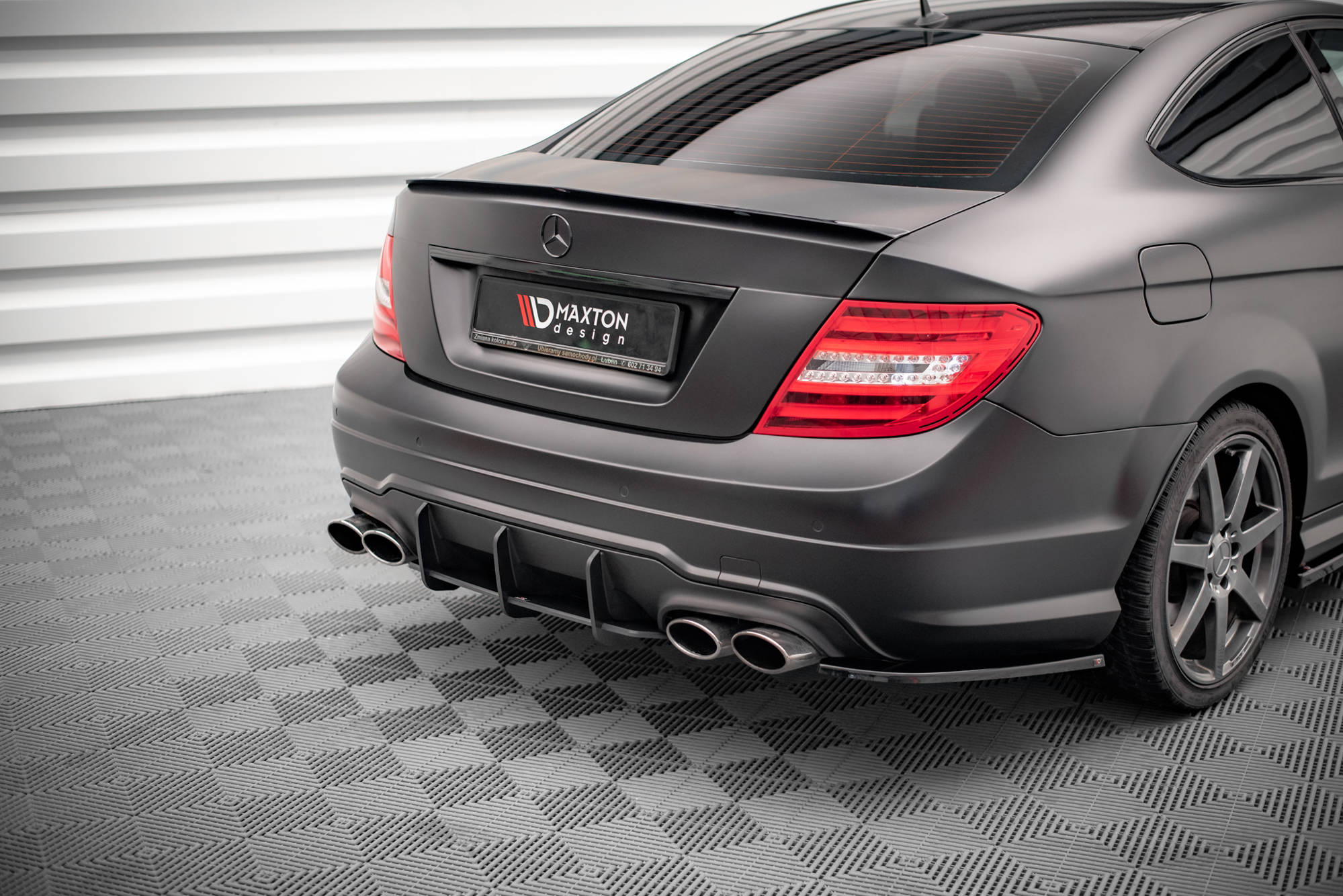 Street Pro Rear Diffuser Mercedes-Benz C Coupe AMG-Line C204 - Image 2