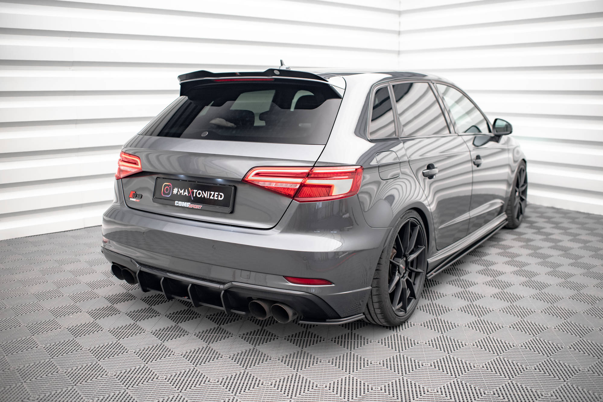 Street Pro Rear Side Splitters Audi S3 Sportback 8V Facelift - Image 2