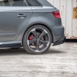 Alternative view of Street Pro Rear Side Splitters + Flaps Audi RS3 8V Sportback