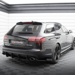 Alternative view of Street Pro Rear Side Splitters + Flaps Audi RS6 Avant C6