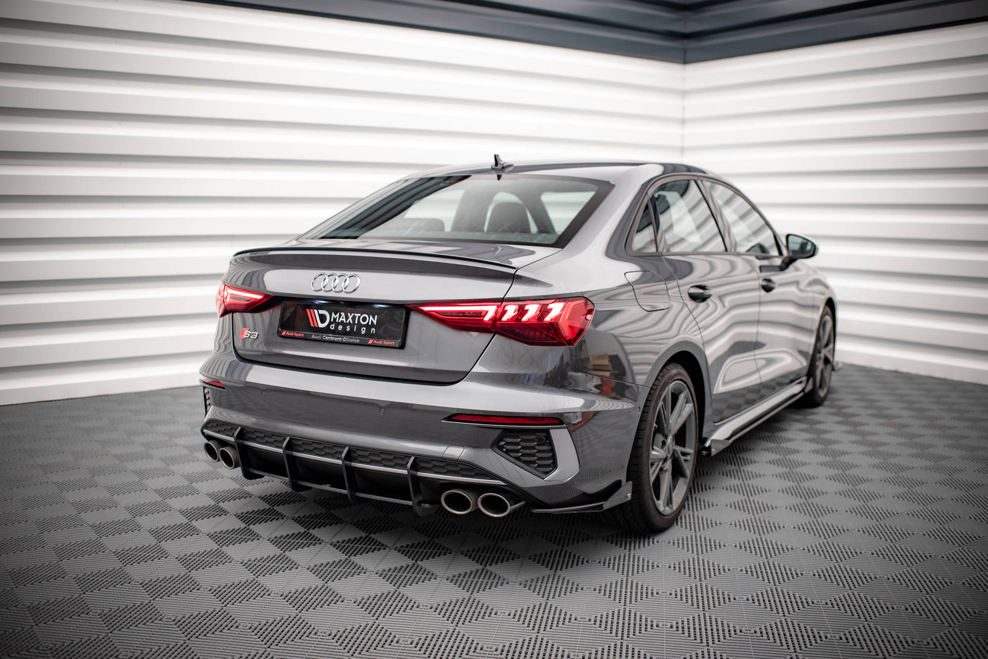Street Pro Rear Side Splitters + Flaps Audi S3 Sedan 8Y - Image 3