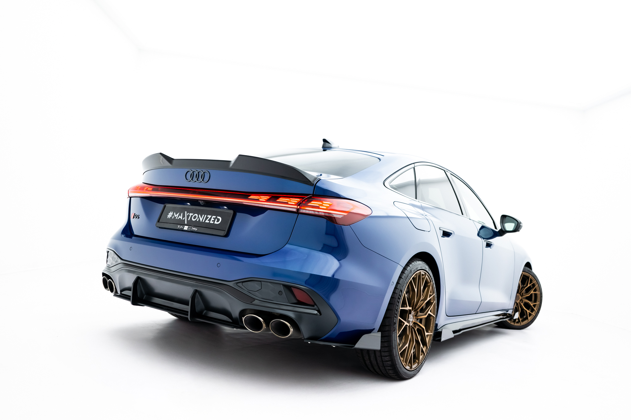 Street Pro Rear Side Splitters + Flaps Audi S5 Sedan / Avant B10 - Image 2