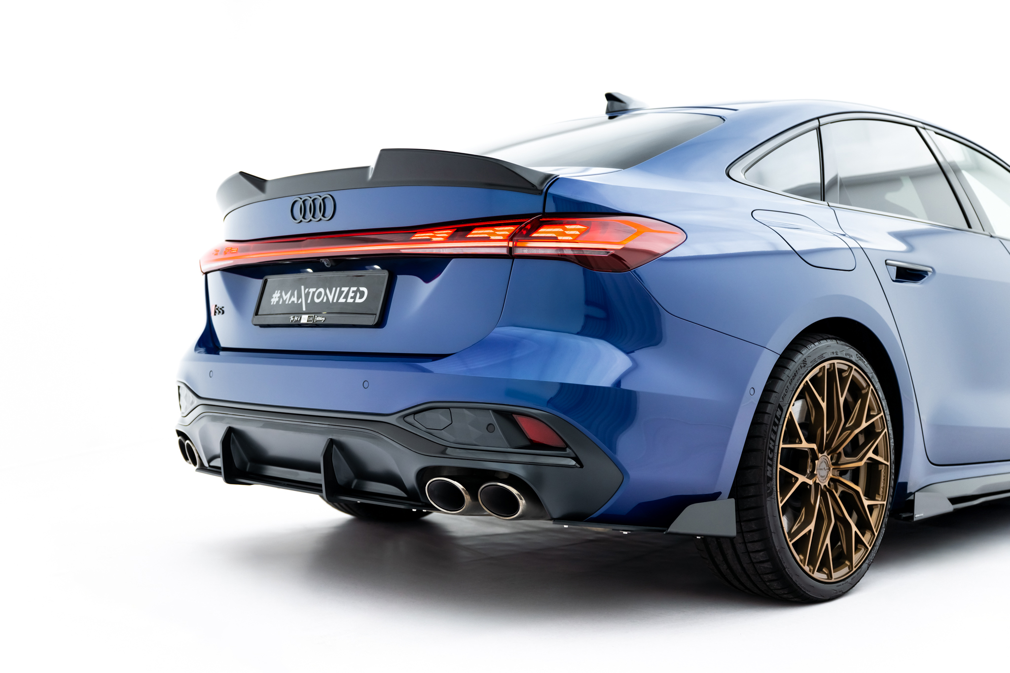 Street Pro Rear Side Splitters + Flaps Audi S5 Sedan / Avant B10 - Image 3
