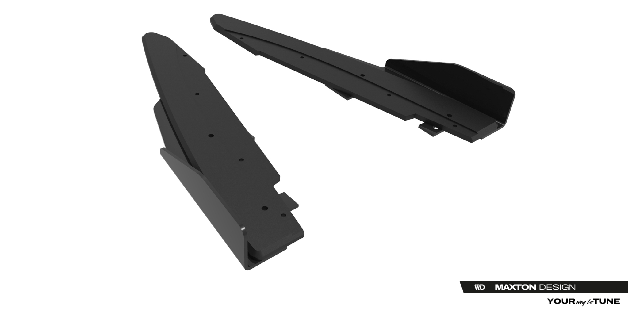 Street Pro Rear Side Splitters + Flaps Ford Mustang Dark Horse Mk7 - Image 7