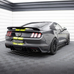 Alternative view of Street Pro Rear Side Splitters + Flaps Ford Mustang GT Mk6