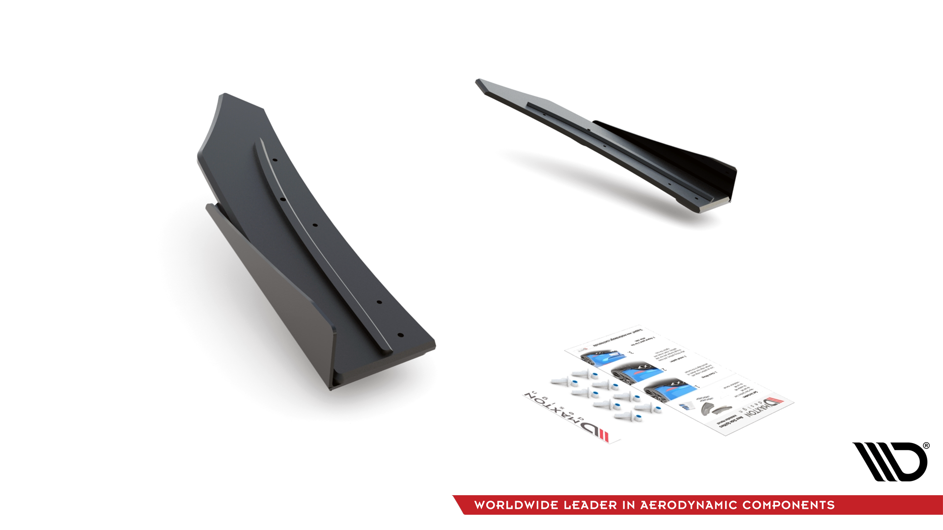 Street Pro Rear Side Splitters + Flaps Mercedes-AMG C43 Coupe C205 - Image 6