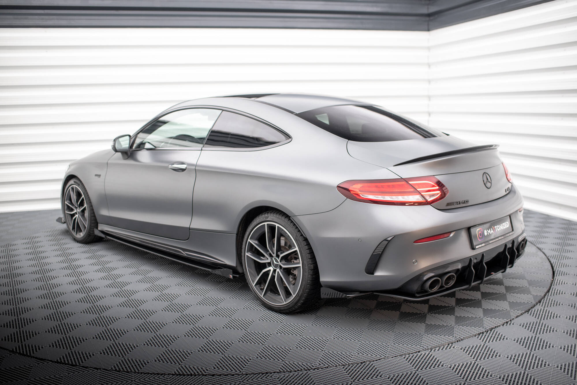 Street Pro Rear Side Splitters + Flaps Mercedes-AMG C43 Coupe / Cabrio C205 Facelift / A205 Facelift - Image 2