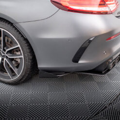 Street Pro Rear Side Splitters + Flaps Mercedes-AMG C43 Coupe / Cabrio C205  Facelift / A205 Facelift