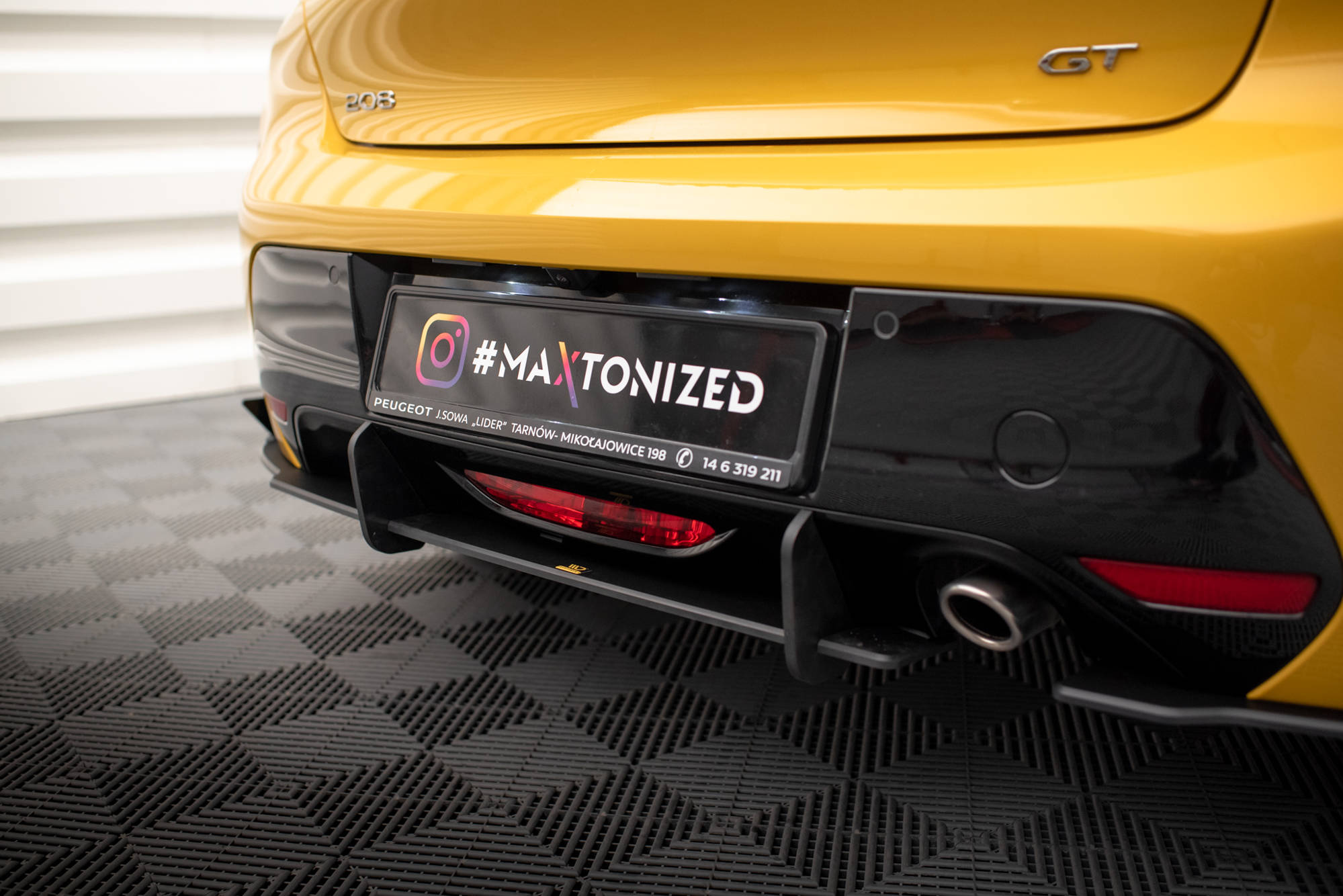 Street Pro Rear Side Splitters + Flaps Peugeot 208 GT Mk2 - Image 2