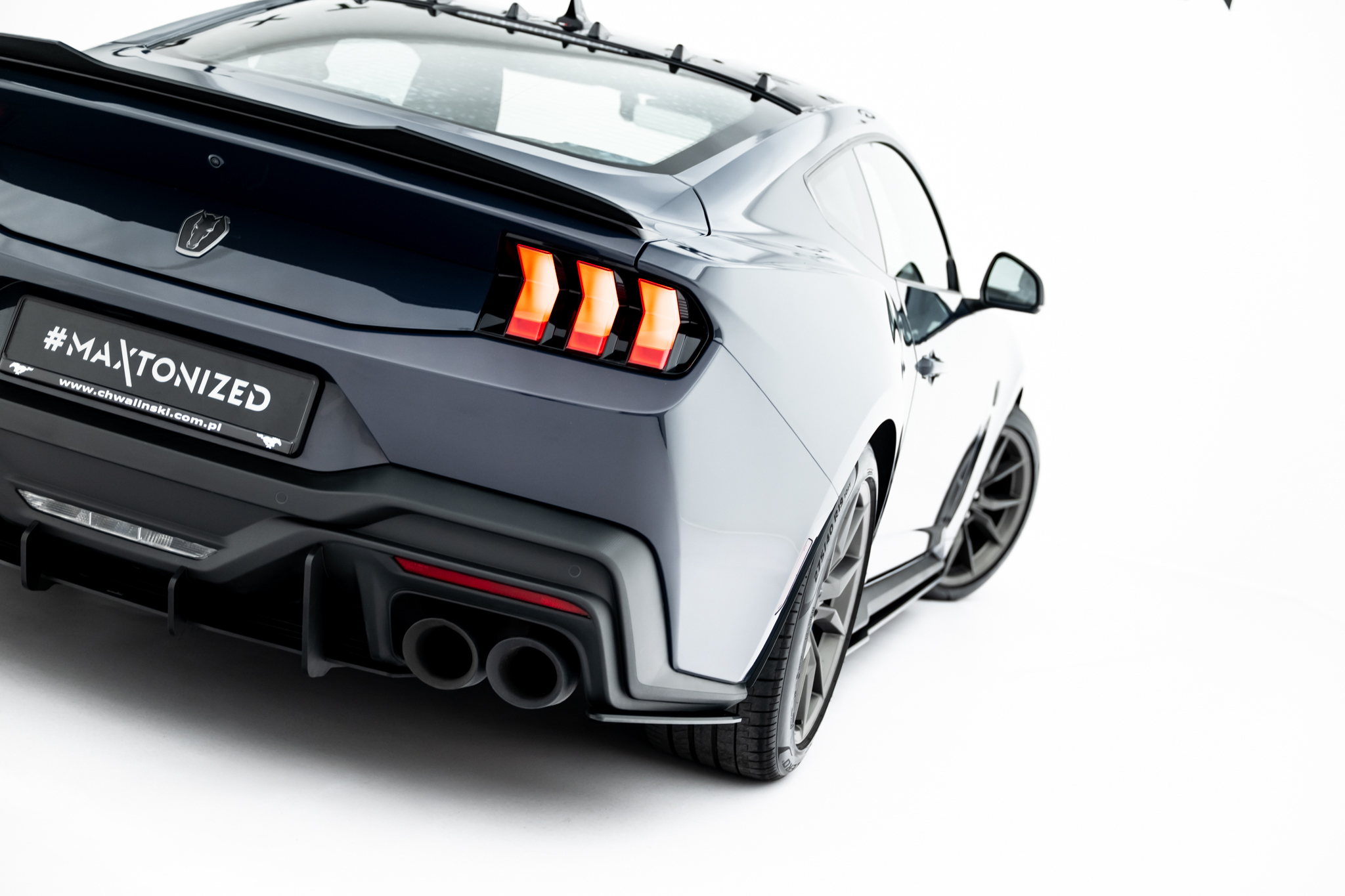 Street Pro Rear Side Splitters Ford Mustang Dark Horse Mk7