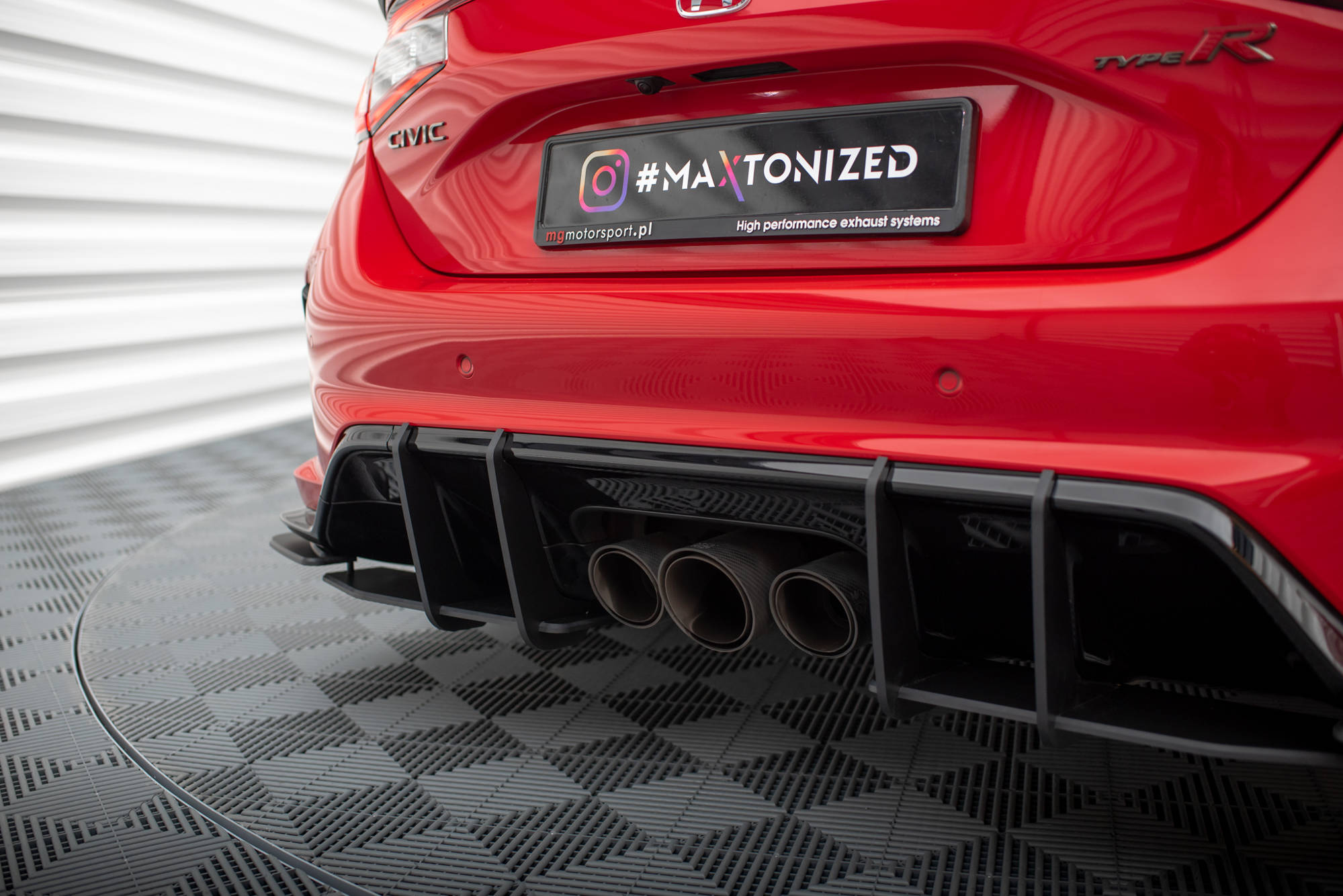 Street Pro Rear Side Splitters Honda Civic Type-R Mk 11 - Image 2