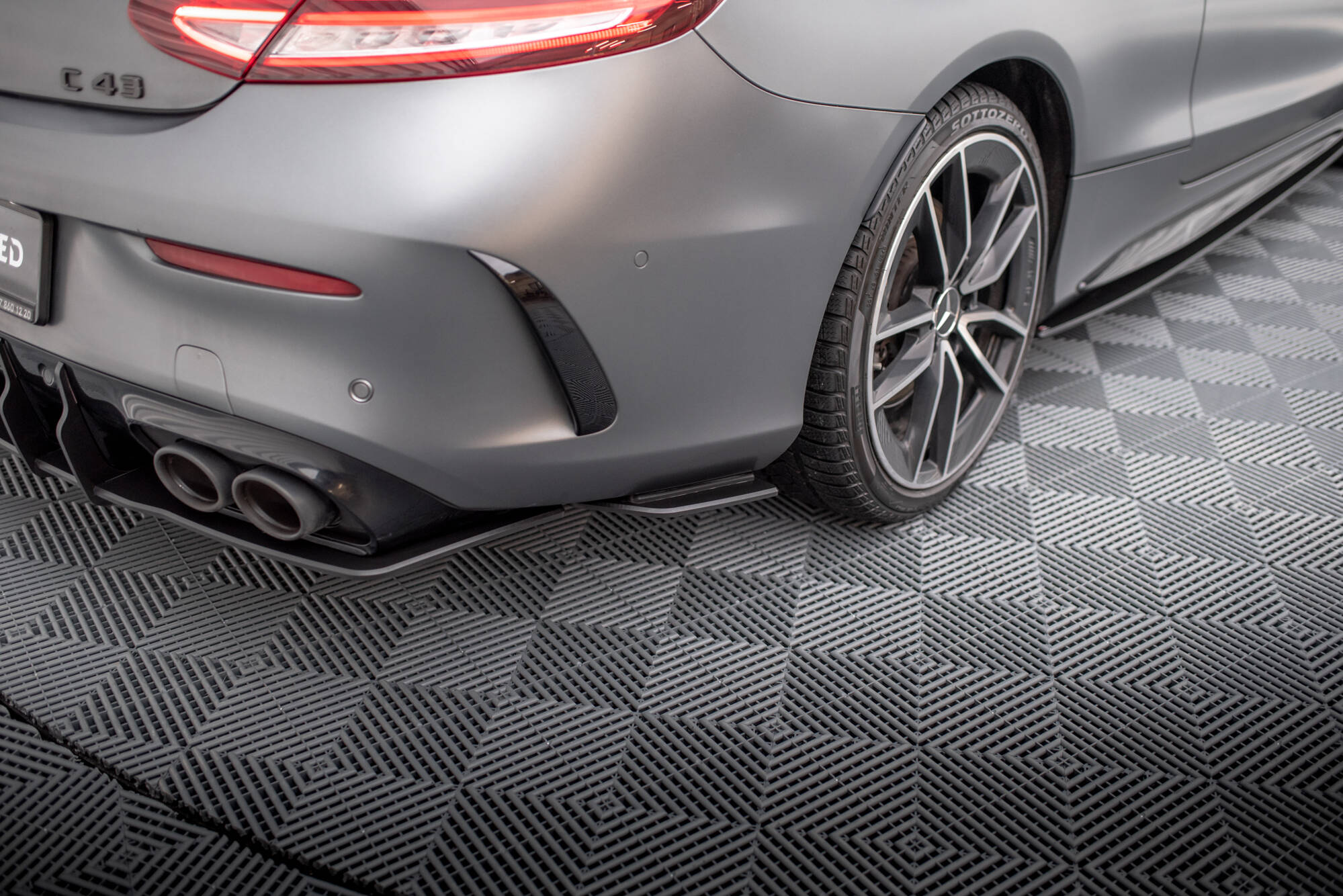 Street Pro Rear Side Splitters Mercedes-AMG C43 Coupe / Cabrio C205 Facelift / A205 Facelift