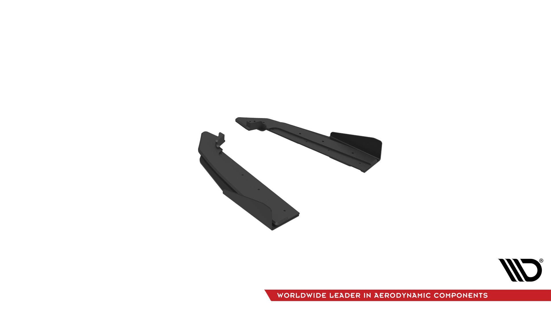 Street Pro Rear Side Splitters V.1 + Flaps Ford Mustang GT Mk6 Facelift - Image 3