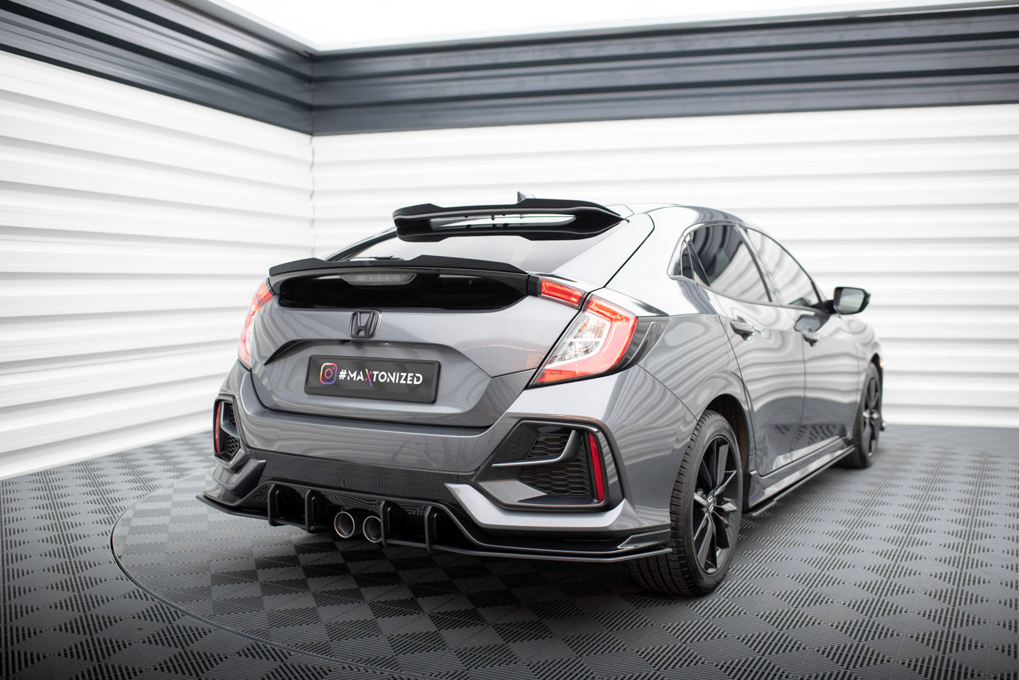 Street Pro Rear Side Splitters V.1 Honda Civic Sport Mk 10 Facelift - Image 4