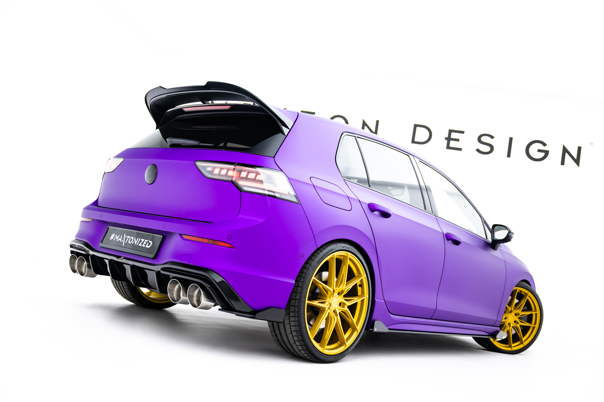 Street Pro Rear Side Splitters V.2 + Flaps V.2 Volkswagen Golf R Mk8 / Mk8 Facelift - Image 3
