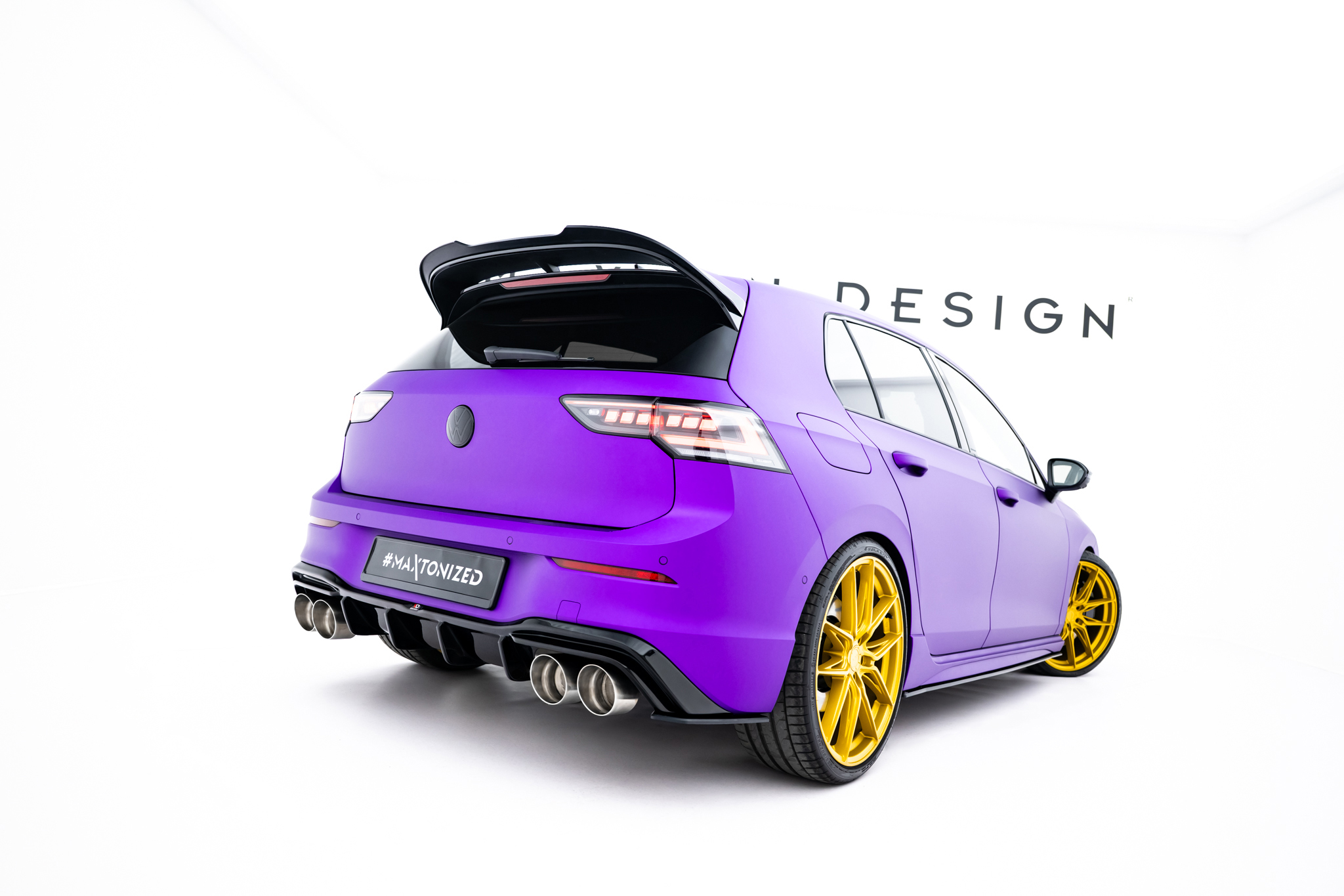 Street Pro Rear Side Splitters V.2 Volkswagen Golf R Mk8 / Mk8 Facelift - Image 2
