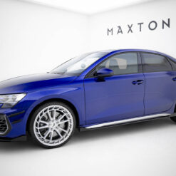 Alternative view of Street Pro Side Skirts Diffusers + Flaps Audi A3 S-Line Sedan / S3 Sedan 8Y Facelift