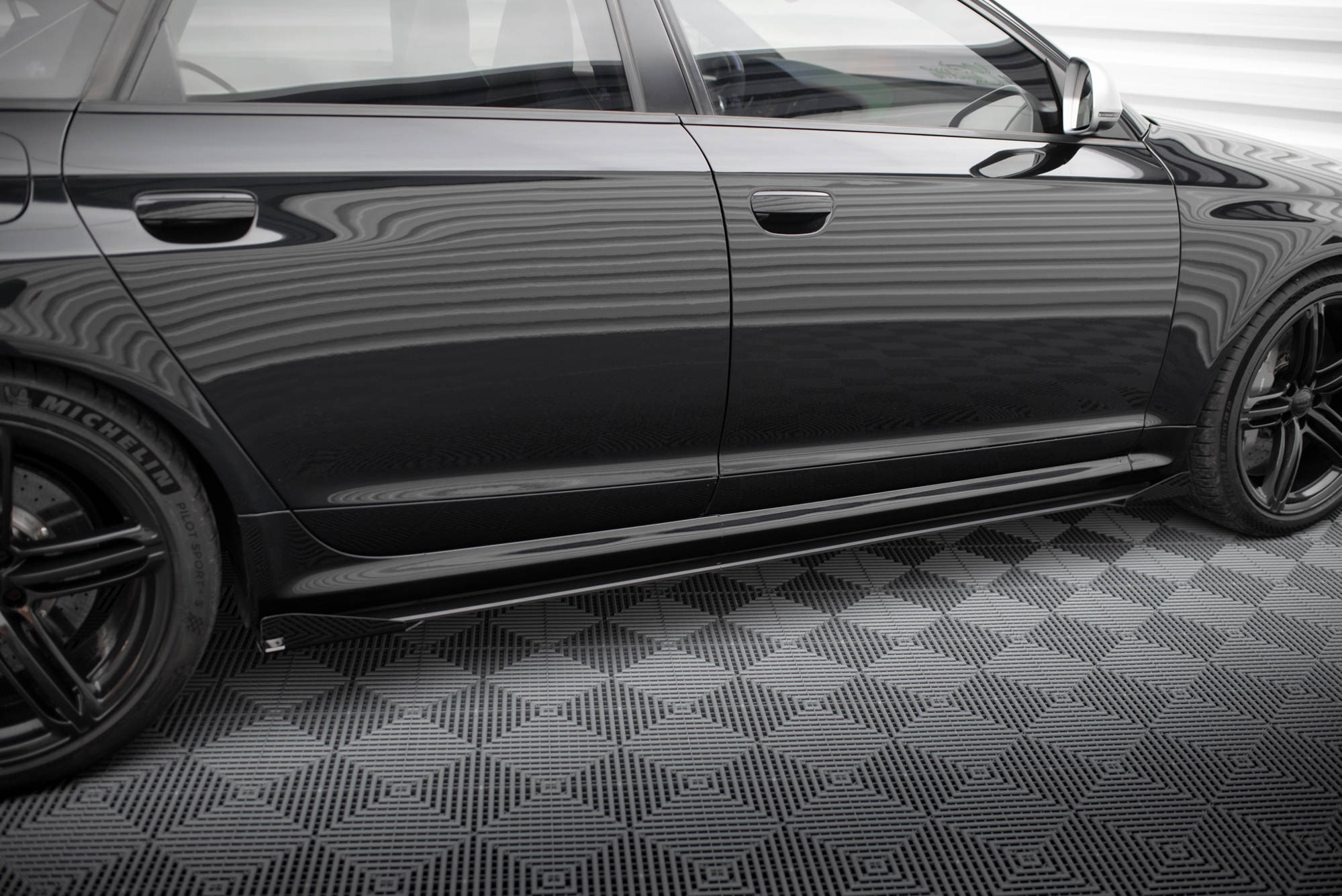 Street Pro Side Skirts Diffusers + Flaps Audi RS6 Avant C6 - Image 3