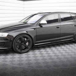 Alternative view of Street Pro Side Skirts Diffusers + Flaps Audi RS6 Avant C6
