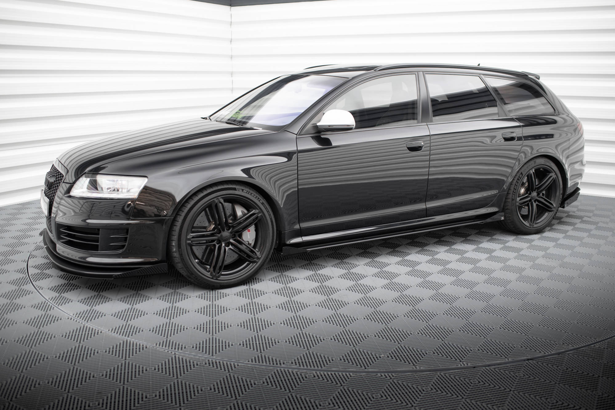 Street Pro Side Skirts Diffusers + Flaps Audi RS6 Avant C6 - Image 2