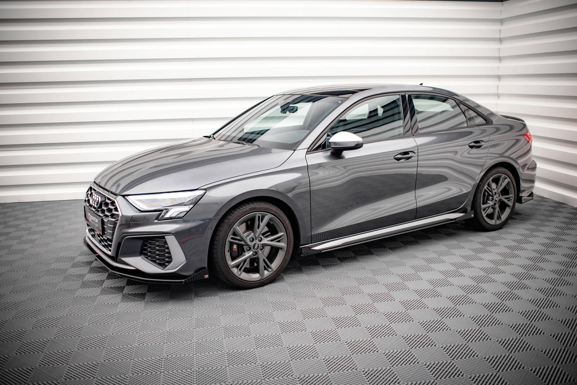 Street Pro Side Skirts Diffusers + Flaps Audi S3 / A3 S-Line 8Y / 8Y Facelift - Image 2