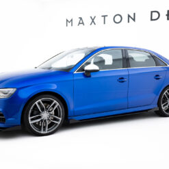 Alternative view of Street Pro Side Skirts Diffusers + Flaps Audi S3 / A3 S-Line Sedan 8V
