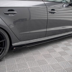 Alternative view of Street Pro Side Skirts Diffusers + Flaps Audi S3 / A3 S-Line Sportback 8V Facelift