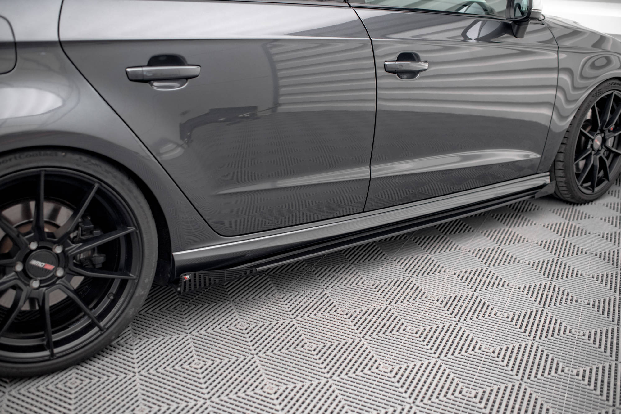 Street Pro Side Skirts Diffusers + Flaps Audi S3 / A3 S-Line Sportback 8V Facelift - Image 2
