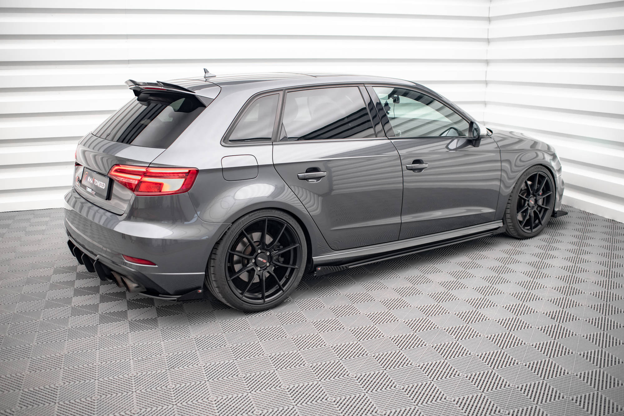 Street Pro Side Skirts Diffusers + Flaps Audi S3 / A3 S-Line Sportback 8V Facelift - Image 3