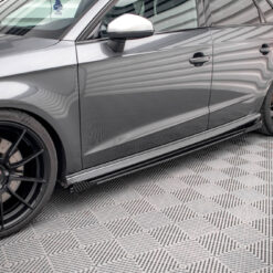 Street Pro Side Skirts Diffusers + Flaps Audi S3 / A3 S-Line Sportback 8V Facelift