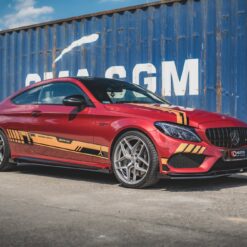 Alternative view of Street Pro Side Skirts Diffusers + Flaps Mercedes-AMG C43 Coupe C205