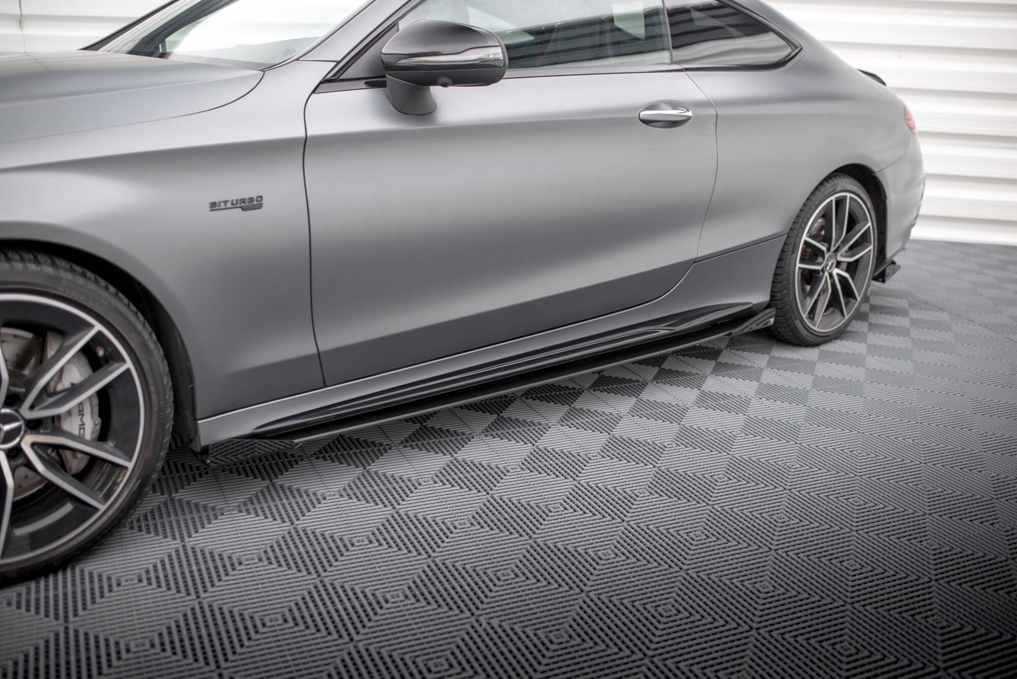 Street Pro Side Skirts Diffusers + Flaps Mercedes-AMG C43 Coupe / Cabrio C205 Facelift / A205 Facelift - Image 2