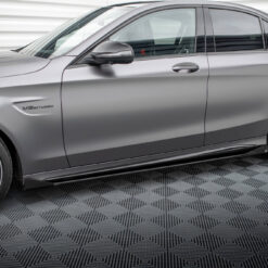 Street Pro Side Skirts Diffusers + Flaps Mercedes-AMG C63 Sedan / Estate W205 Facelift