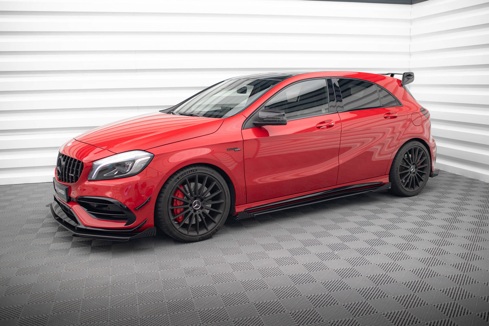 Street Pro Side Skirts Diffusers + Flaps Mercedes-Benz A 45 AMG W176 Facelift - Image 2