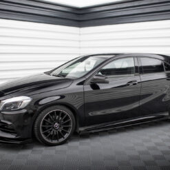Alternative view of Street Pro Side Skirts Diffusers + Flaps Mercedes-Benz A AMG-Line W176 Facelift