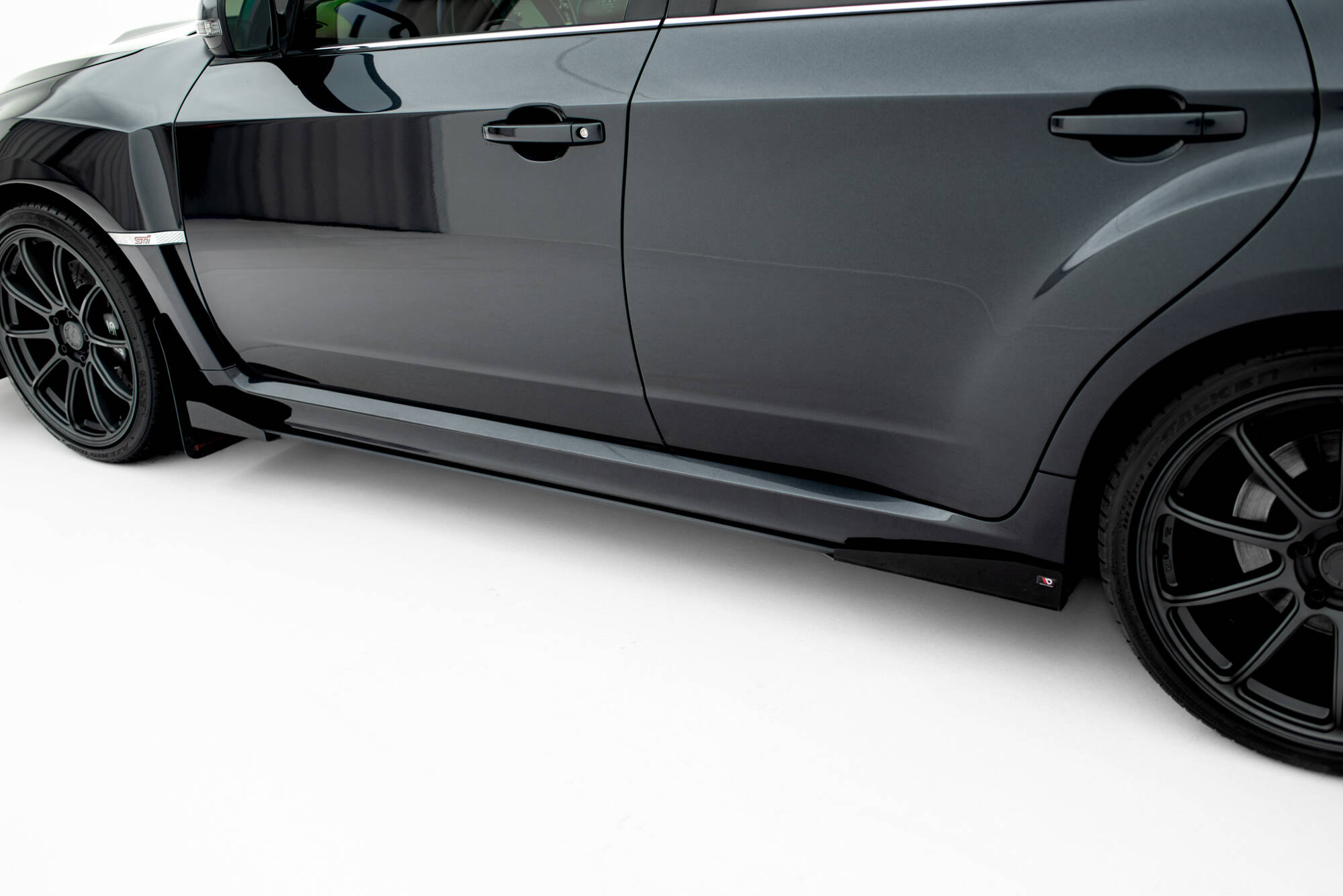 Street Pro Side Skirts Diffusers + Flaps Subaru Impreza WRX STI Mk3 Facelift - Image 3