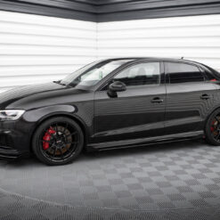 Alternative view of Street Pro Side Skirts Diffusers V.1 + Flaps Audi RS3 Sedan 8V Facelift