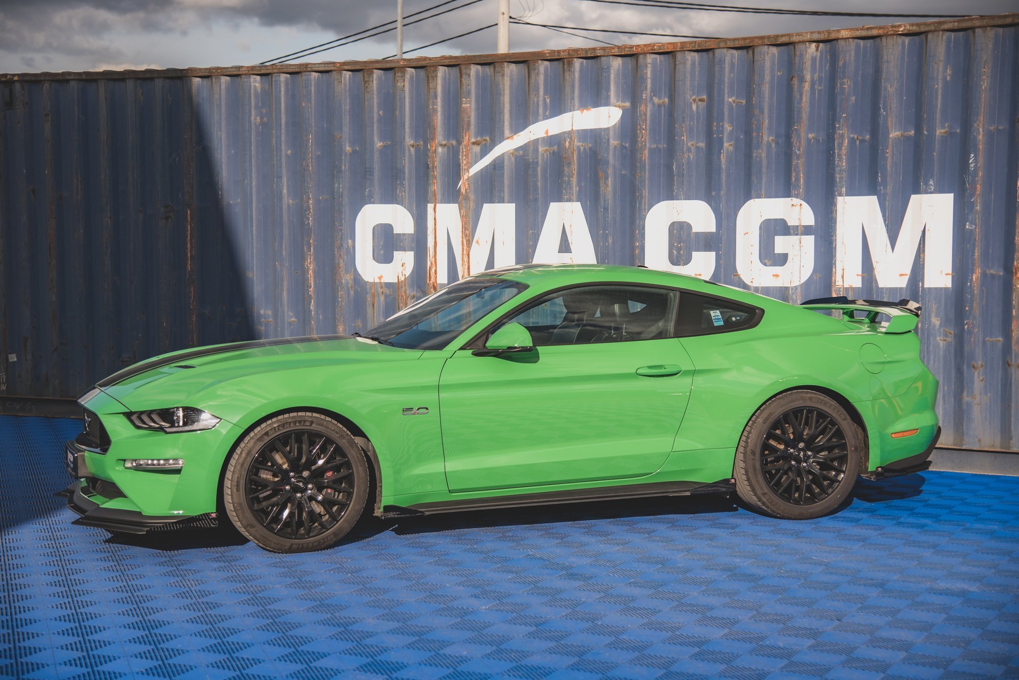 Street Pro Side Skirts Diffusers V.1 + Flaps Ford Mustang GT Mk6 Facelift - Image 2