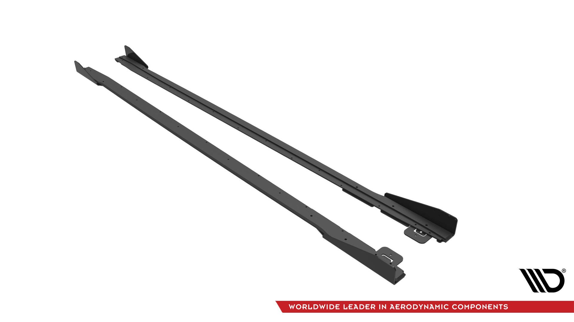 Street Pro Side Skirts Diffusers V.1 + Flaps Ford Mustang GT Mk6 Facelift - Image 3