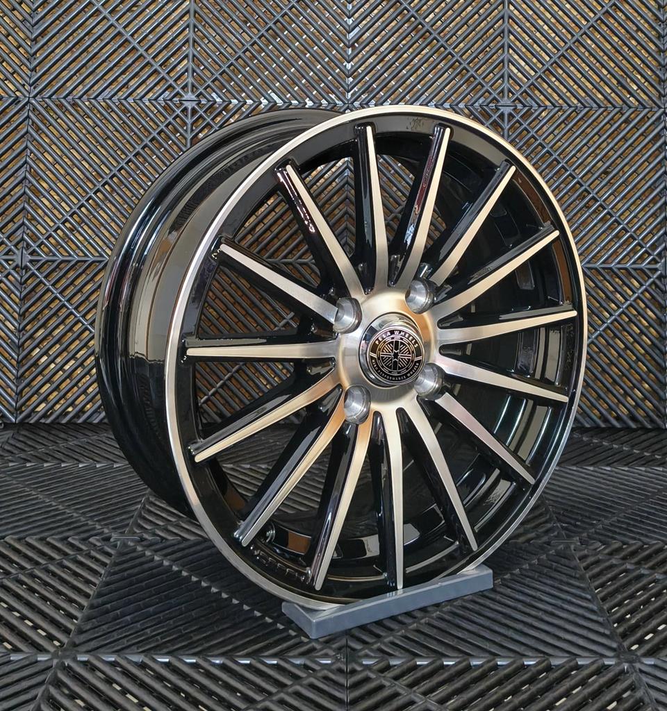 Jante PESA 14x5.5 ET35 4X100 - BLACK MACHINED FACE