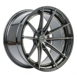 ZP.MODULAR 1 20x11 ET40 5x120 - SUPER DEEP CONCAVE - Matte Gunmetal Centers / Gloss Black Lip