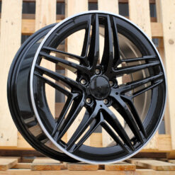 Jante Mercedes R19x8 ET52 5x112 - Black+Polished Lip